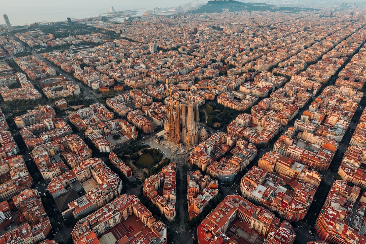 Barcelona city architecture in Spain